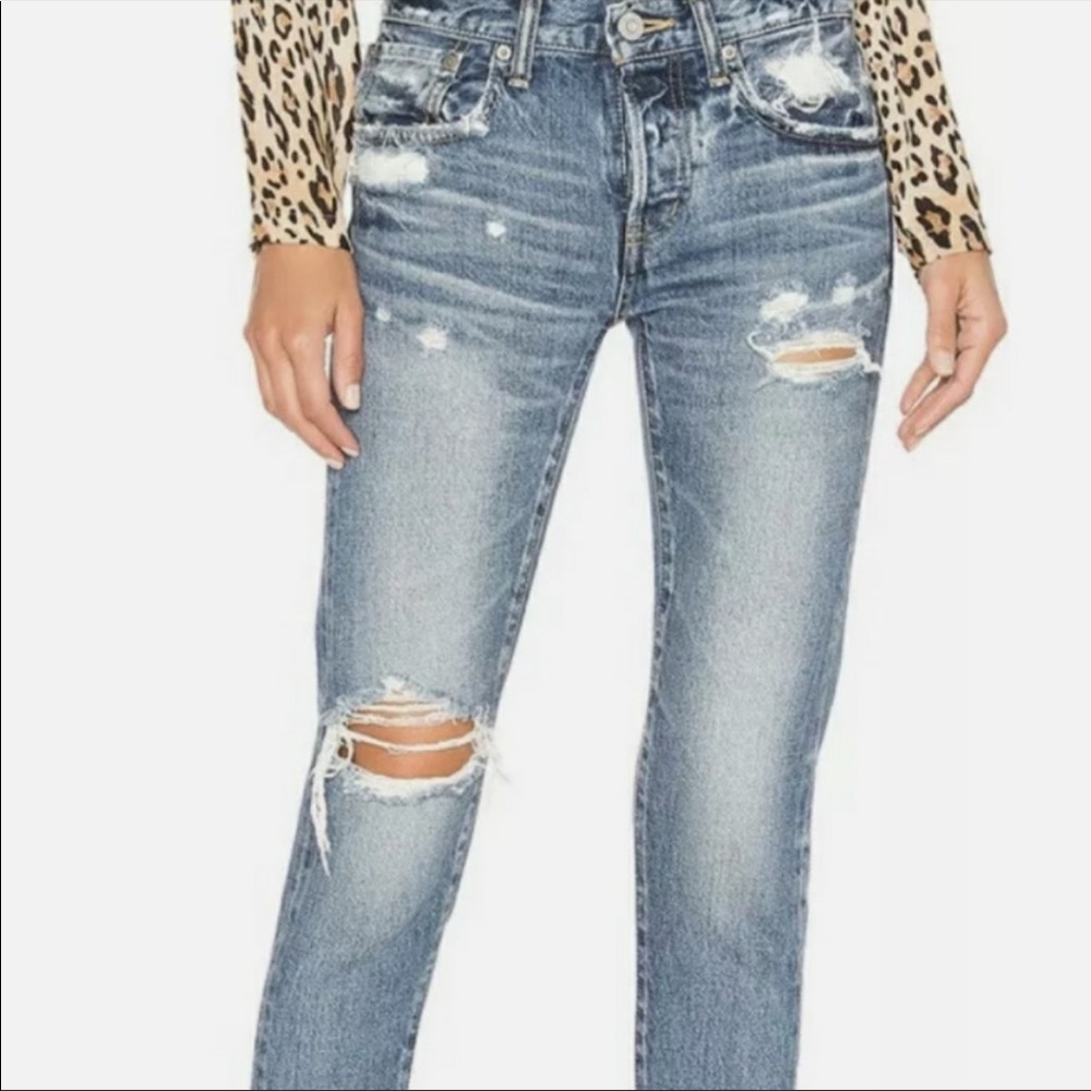 Moussy Light Blue High Rise Women Jeans - Picture 2 of 11